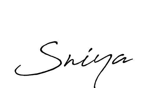 Make a beautiful signature design for name Sniya. With this signature (Antro_Vectra_Bolder) style, you can create a handwritten signature for free. Sniya signature style 7 images and pictures png