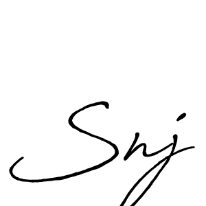 How to make Snj signature? Antro_Vectra_Bolder is a professional autograph style. Create handwritten signature for Snj name. Snj signature style 7 images and pictures png