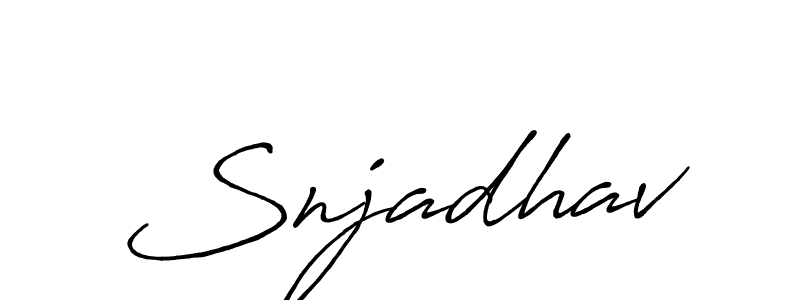 Snjadhav stylish signature style. Best Handwritten Sign (Antro_Vectra_Bolder) for my name. Handwritten Signature Collection Ideas for my name Snjadhav. Snjadhav signature style 7 images and pictures png
