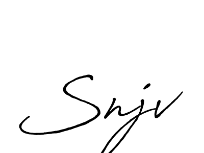 Best and Professional Signature Style for Snjv. Antro_Vectra_Bolder Best Signature Style Collection. Snjv signature style 7 images and pictures png