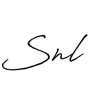 Snl stylish signature style. Best Handwritten Sign (Antro_Vectra_Bolder) for my name. Handwritten Signature Collection Ideas for my name Snl. Snl signature style 7 images and pictures png