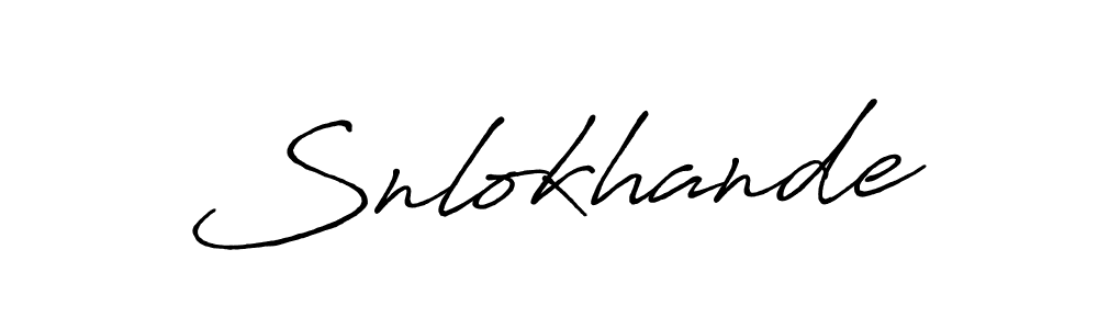 Design your own signature with our free online signature maker. With this signature software, you can create a handwritten (Antro_Vectra_Bolder) signature for name Snlokhande. Snlokhande signature style 7 images and pictures png