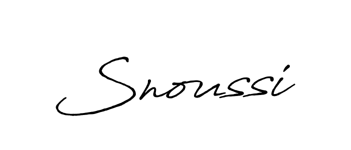 How to make Snoussi signature? Antro_Vectra_Bolder is a professional autograph style. Create handwritten signature for Snoussi name. Snoussi signature style 7 images and pictures png