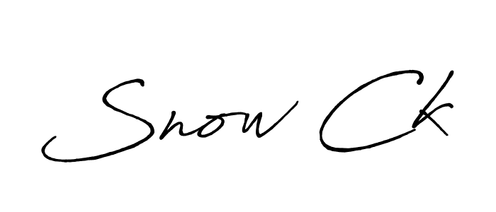 Create a beautiful signature design for name Snow Ck. With this signature (Antro_Vectra_Bolder) fonts, you can make a handwritten signature for free. Snow Ck signature style 7 images and pictures png