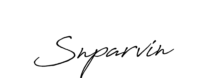 Snparvin stylish signature style. Best Handwritten Sign (Antro_Vectra_Bolder) for my name. Handwritten Signature Collection Ideas for my name Snparvin. Snparvin signature style 7 images and pictures png