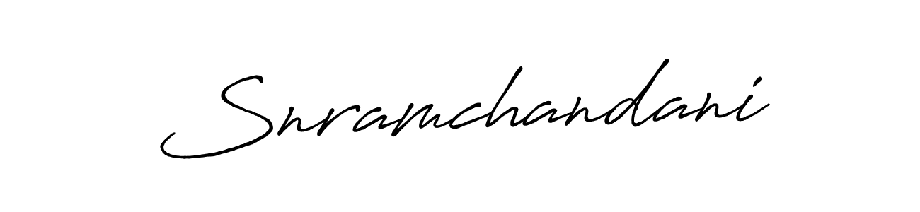 The best way (Antro_Vectra_Bolder) to make a short signature is to pick only two or three words in your name. The name Snramchandani include a total of six letters. For converting this name. Snramchandani signature style 7 images and pictures png