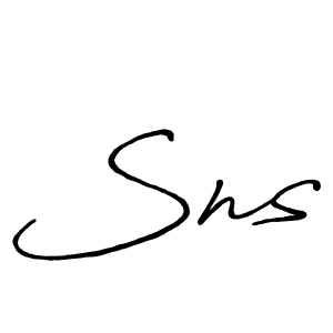 Design your own signature with our free online signature maker. With this signature software, you can create a handwritten (Antro_Vectra_Bolder) signature for name Sns. Sns signature style 7 images and pictures png