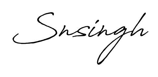 Try this chic Snsingh handwritten sign style. Using Antro_Vectra_Bolder font elements, it gives your name a sleek, memorable identity. Snsingh signature style 7 images and pictures png