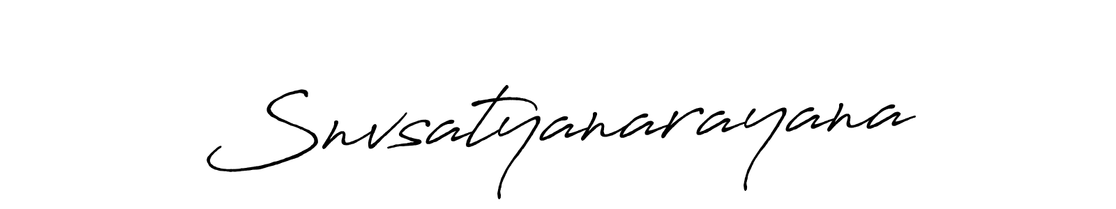 How to make Snvsatyanarayana name signature. Use Antro_Vectra_Bolder style for creating short signs online. This is the latest handwritten sign. Snvsatyanarayana signature style 7 images and pictures png