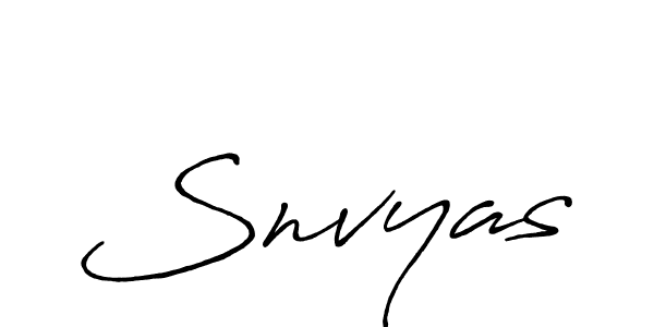 How to make Snvyas signature? Antro_Vectra_Bolder is a professional autograph style. Create handwritten signature for Snvyas name. Snvyas signature style 7 images and pictures png