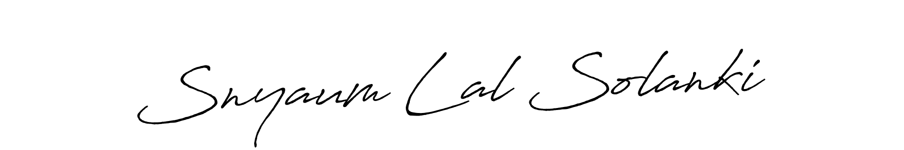 Design your own signature with our free online signature maker. With this signature software, you can create a handwritten (Antro_Vectra_Bolder) signature for name Snyaum Lal Solanki. Snyaum Lal Solanki signature style 7 images and pictures png