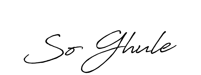 Also we have So Ghule name is the best signature style. Create professional handwritten signature collection using Antro_Vectra_Bolder autograph style. So Ghule signature style 7 images and pictures png