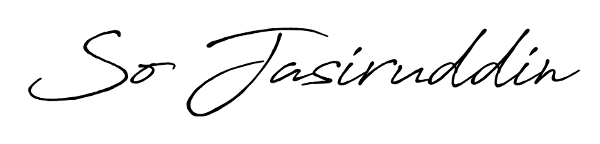 A stylish, flowing autograph style designed for name So Jasiruddin using Antro_Vectra_Bolder typography. Perfect for digital creative projects. So Jasiruddin signature style 7 images and pictures png