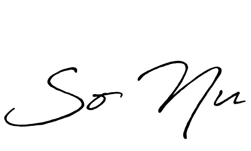 The best way (Antro_Vectra_Bolder) to make a short signature is to pick only two or three words in your name. The name So Nu include a total of six letters. For converting this name. So Nu signature style 7 images and pictures png