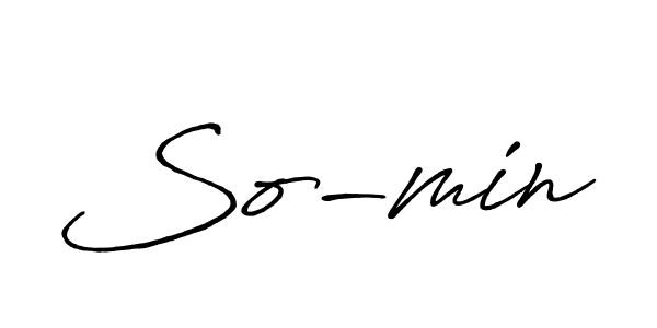 Make a beautiful signature design for name So-min. Use this online signature maker to create a handwritten signature for free. So-min signature style 7 images and pictures png