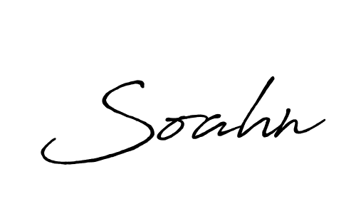 Use a signature maker to create a handwritten signature online. With this signature software, you can design (Antro_Vectra_Bolder) your own signature for name Soahn. Soahn signature style 7 images and pictures png