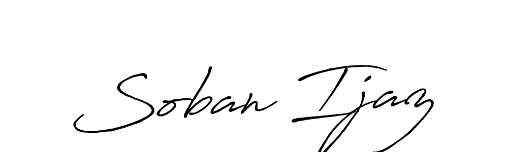 How to make Soban Ijaz signature? Antro_Vectra_Bolder is a professional autograph style. Create handwritten signature for Soban Ijaz name. Soban Ijaz signature style 7 images and pictures png