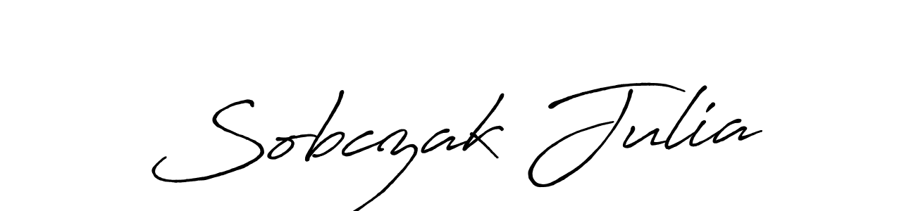 Sobczak Julia stylish signature style. Best Handwritten Sign (Antro_Vectra_Bolder) for my name. Handwritten Signature Collection Ideas for my name Sobczak Julia. Sobczak Julia signature style 7 images and pictures png