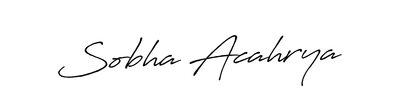 Use a signature maker to create a handwritten signature online. With this signature software, you can design (Antro_Vectra_Bolder) your own signature for name Sobha Acahrya. Sobha Acahrya signature style 7 images and pictures png