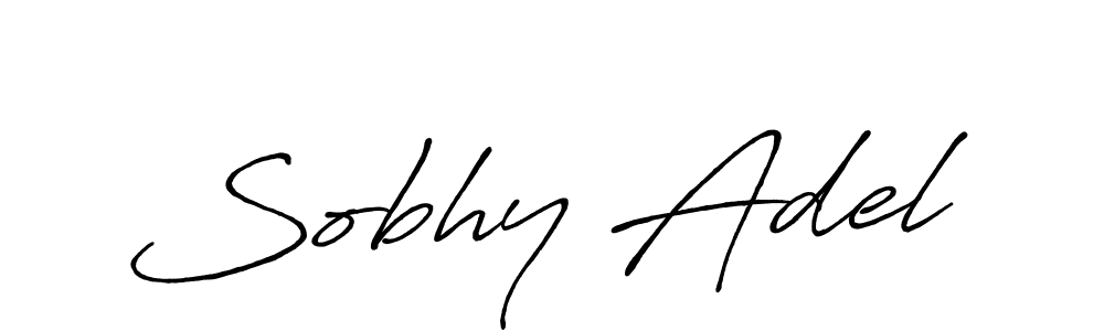 How to make Sobhy Adel name signature. Use Antro_Vectra_Bolder style for creating short signs online. This is the latest handwritten sign. Sobhy Adel signature style 7 images and pictures png