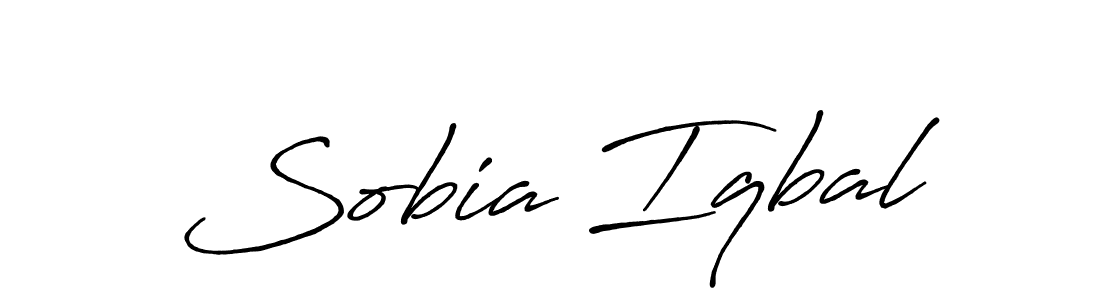 Design your own signature with our free online signature maker. With this signature software, you can create a handwritten (Antro_Vectra_Bolder) signature for name Sobia Iqbal. Sobia Iqbal signature style 7 images and pictures png
