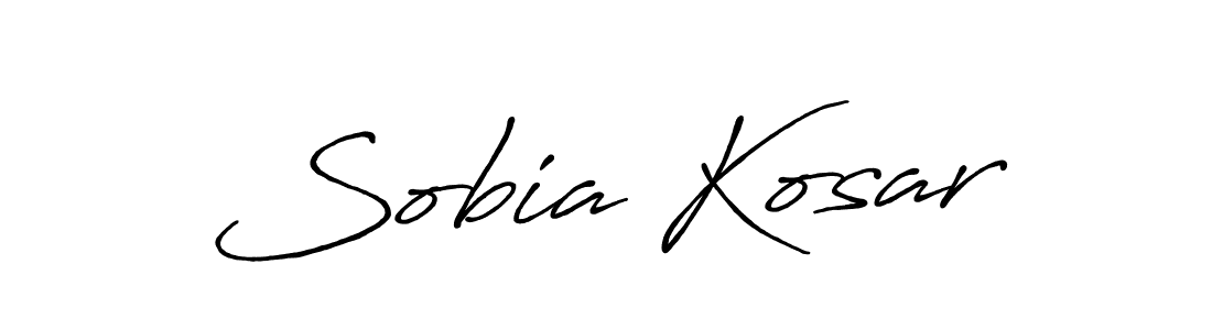 Create a beautiful signature design for name Sobia Kosar. With this signature (Antro_Vectra_Bolder) fonts, you can make a handwritten signature for free. Sobia Kosar signature style 7 images and pictures png