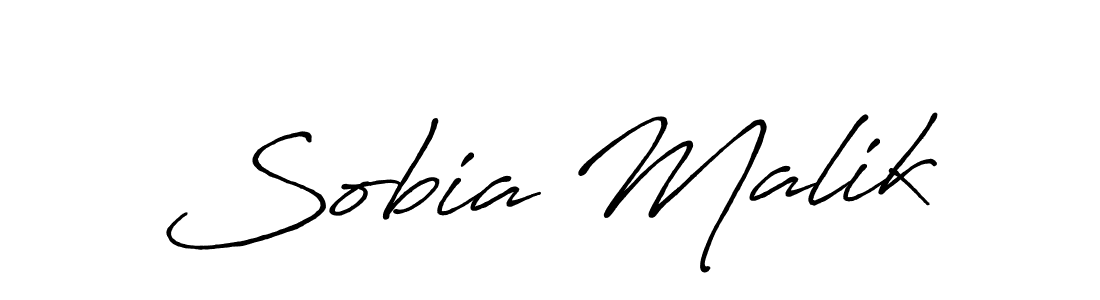 Create a beautiful signature design for name Sobia Malik. With this signature (Antro_Vectra_Bolder) fonts, you can make a handwritten signature for free. Sobia Malik signature style 7 images and pictures png