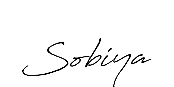 Make a beautiful signature design for name Sobiya. With this signature (Antro_Vectra_Bolder) style, you can create a handwritten signature for free. Sobiya signature style 7 images and pictures png