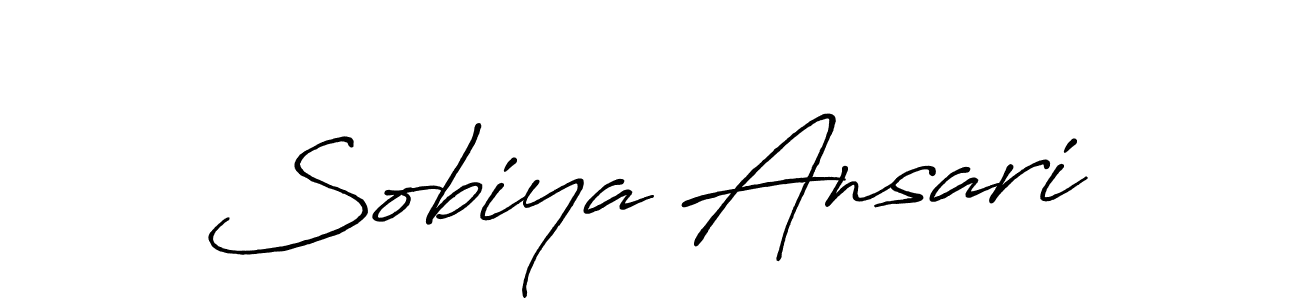 Create a beautiful signature design for name Sobiya Ansari. With this signature (Antro_Vectra_Bolder) fonts, you can make a handwritten signature for free. Sobiya Ansari signature style 7 images and pictures png