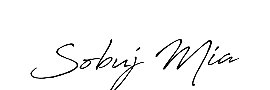 Sobuj Mia stylish signature style. Best Handwritten Sign (Antro_Vectra_Bolder) for my name. Handwritten Signature Collection Ideas for my name Sobuj Mia. Sobuj Mia signature style 7 images and pictures png