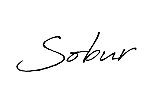 How to make Sobur name signature. Use Antro_Vectra_Bolder style for creating short signs online. This is the latest handwritten sign. Sobur signature style 7 images and pictures png
