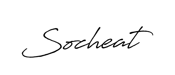Also we have Socheat name is the best signature style. Create professional handwritten signature collection using Antro_Vectra_Bolder autograph style. Socheat signature style 7 images and pictures png