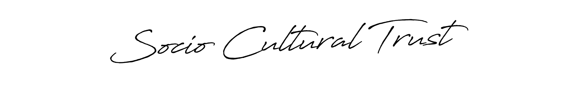 The best way (Antro_Vectra_Bolder) to make a short signature is to pick only two or three words in your name. The name Socio Cultural Trust include a total of six letters. For converting this name. Socio Cultural Trust signature style 7 images and pictures png