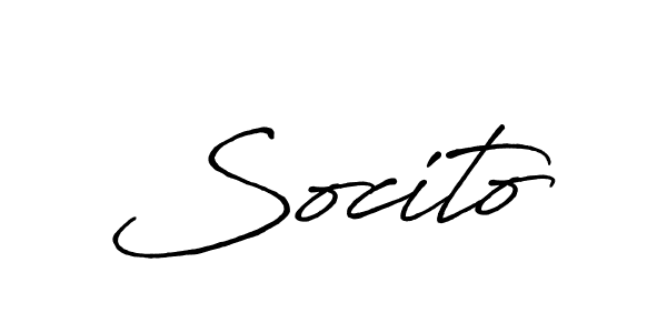 Create a beautiful signature design for name Socito. With this signature (Antro_Vectra_Bolder) fonts, you can make a handwritten signature for free. Socito signature style 7 images and pictures png