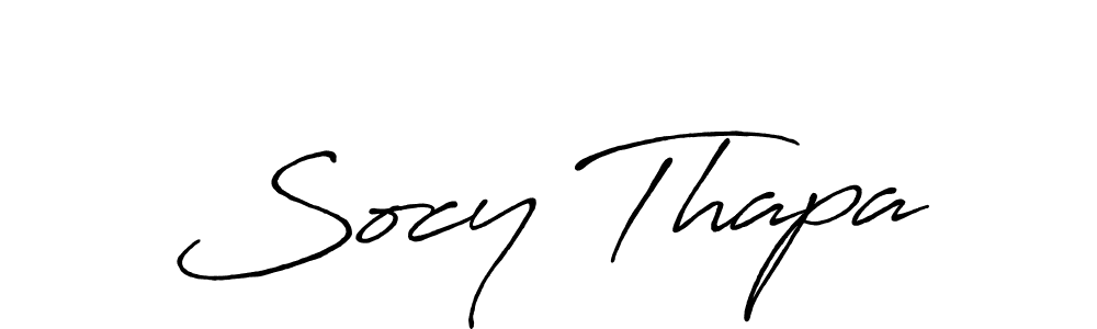 How to make Socy Thapa signature? Antro_Vectra_Bolder is a professional autograph style. Create handwritten signature for Socy Thapa name. Socy Thapa signature style 7 images and pictures png