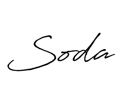 Design your own signature with our free online signature maker. With this signature software, you can create a handwritten (Antro_Vectra_Bolder) signature for name Soda. Soda signature style 7 images and pictures png