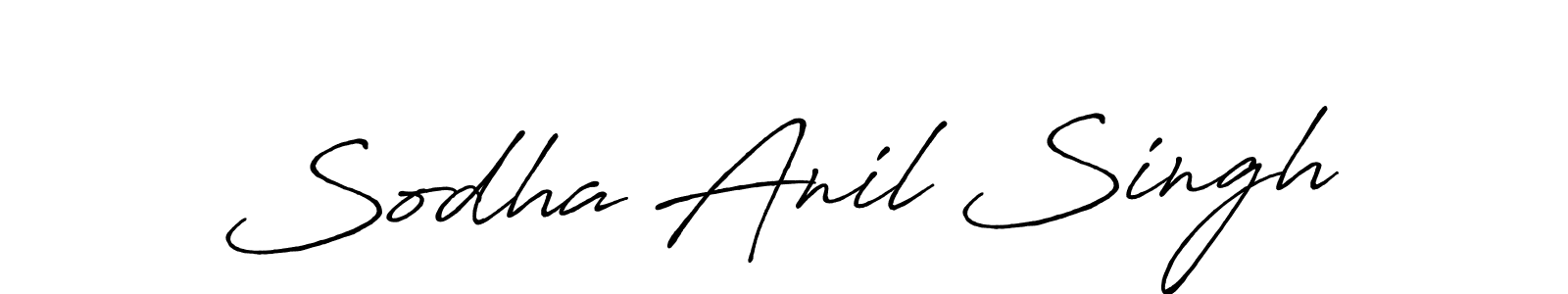 Make a beautiful signature design for name Sodha Anil Singh. With this signature (Antro_Vectra_Bolder) style, you can create a handwritten signature for free. Sodha Anil Singh signature style 7 images and pictures png