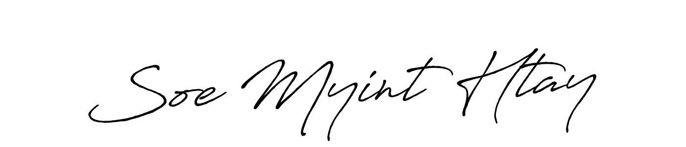 Make a beautiful signature design for name Soe Myint Htay. With this signature (Antro_Vectra_Bolder) style, you can create a handwritten signature for free. Soe Myint Htay signature style 7 images and pictures png