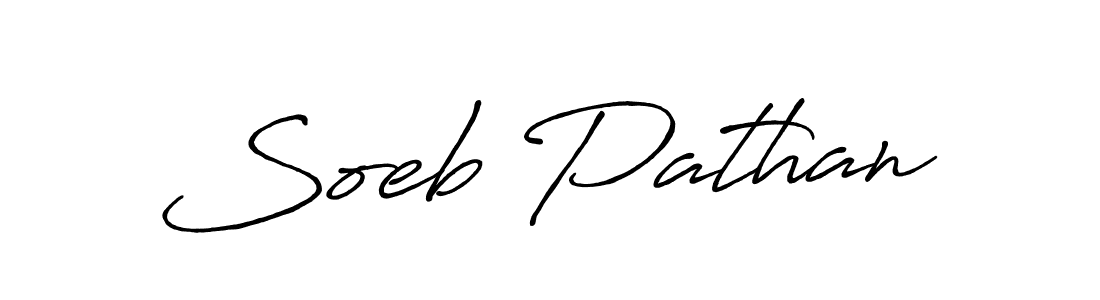 Create a beautiful signature design for name Soeb Pathan. With this signature (Antro_Vectra_Bolder) fonts, you can make a handwritten signature for free. Soeb Pathan signature style 7 images and pictures png