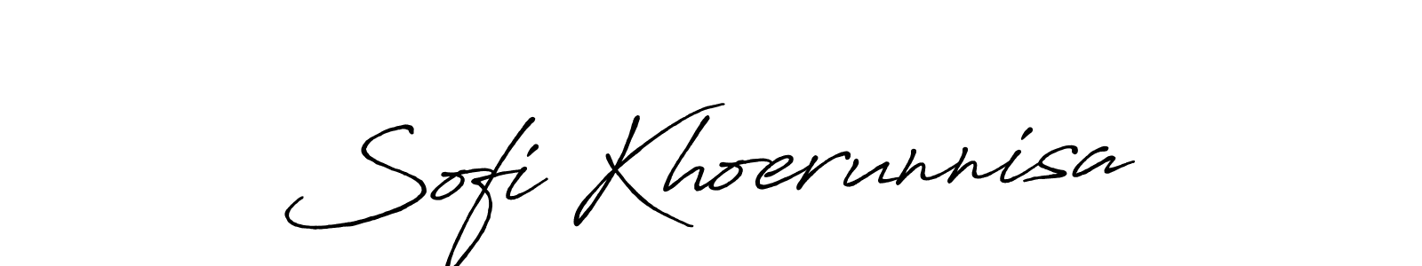 Also You can easily find your signature by using the search form. We will create Sofi Khoerunnisa name handwritten signature images for you free of cost using Antro_Vectra_Bolder sign style. Sofi Khoerunnisa signature style 7 images and pictures png