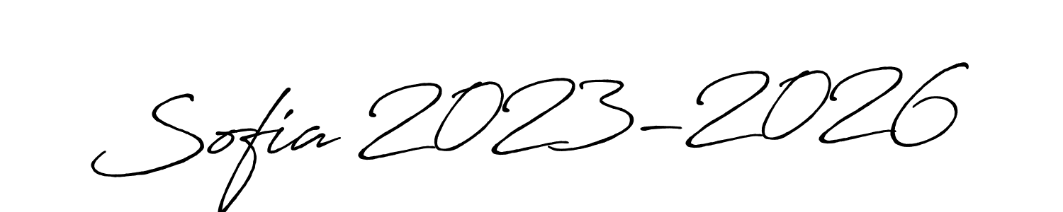 How to make Sofia 2023-2026 signature? Antro_Vectra_Bolder is a professional autograph style. Create handwritten signature for Sofia 2023-2026 name. Sofia 2023-2026 signature style 7 images and pictures png