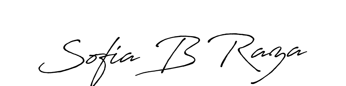 How to make Sofia B Raza name signature. Use Antro_Vectra_Bolder style for creating short signs online. This is the latest handwritten sign. Sofia B Raza signature style 7 images and pictures png