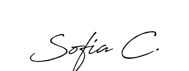 Create a beautiful signature design for name Sofia C.. With this signature (Antro_Vectra_Bolder) fonts, you can make a handwritten signature for free. Sofia C. signature style 7 images and pictures png