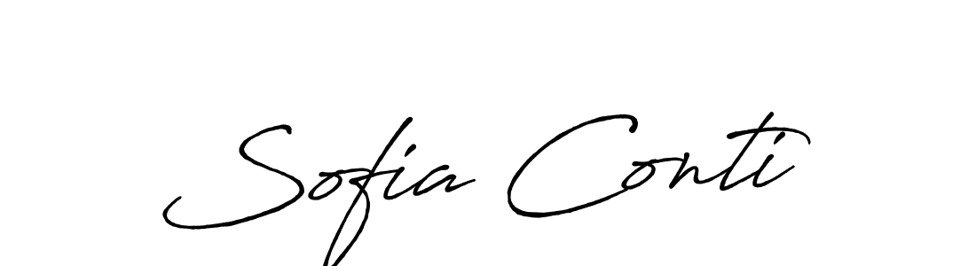 How to make Sofia Conti name signature. Use Antro_Vectra_Bolder style for creating short signs online. This is the latest handwritten sign. Sofia Conti signature style 7 images and pictures png