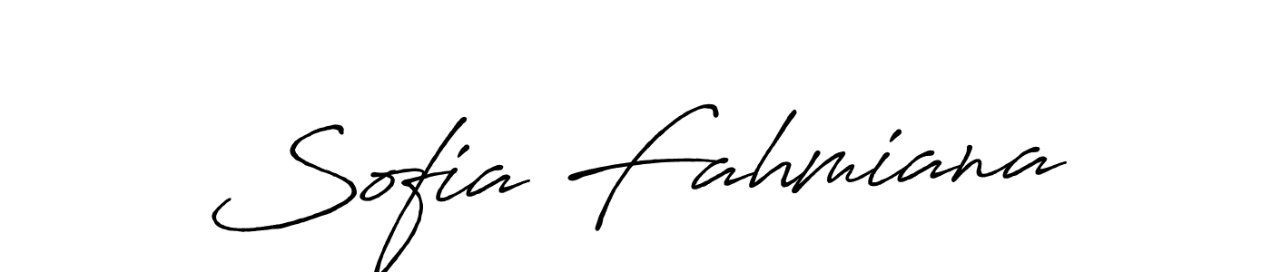 Design your own signature with our free online signature maker. With this signature software, you can create a handwritten (Antro_Vectra_Bolder) signature for name Sofia Fahmiana. Sofia Fahmiana signature style 7 images and pictures png