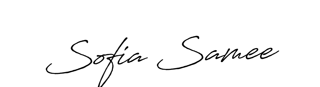 Design your own signature with our free online signature maker. With this signature software, you can create a handwritten (Antro_Vectra_Bolder) signature for name Sofia Samee. Sofia Samee signature style 7 images and pictures png
