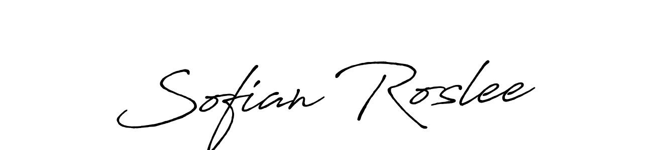 Make a beautiful signature design for name Sofian Roslee. Use this online signature maker to create a handwritten signature for free. Sofian Roslee signature style 7 images and pictures png