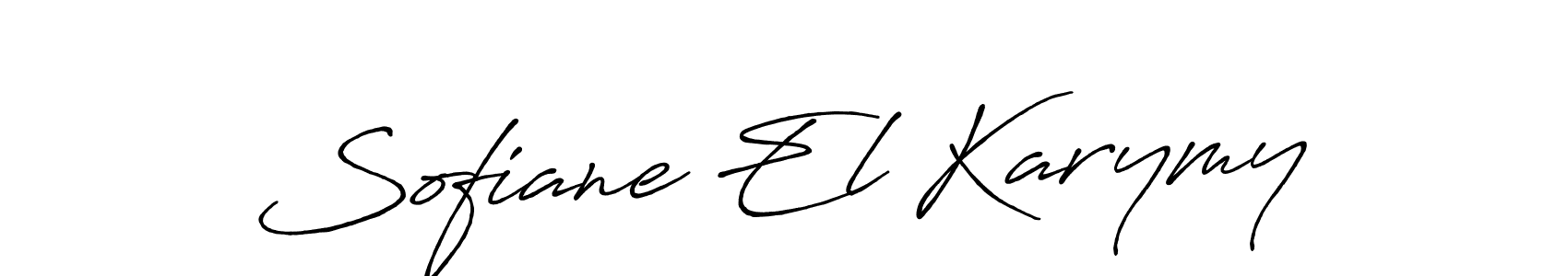 This is the best signature style for the Sofiane El Karymy name. Also you like these signature font (Antro_Vectra_Bolder). Mix name signature. Sofiane El Karymy signature style 7 images and pictures png