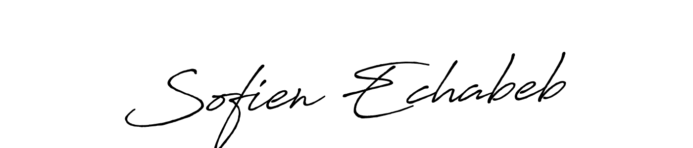 Create a beautiful signature design for name Sofien Echabeb. With this signature (Antro_Vectra_Bolder) fonts, you can make a handwritten signature for free. Sofien Echabeb signature style 7 images and pictures png