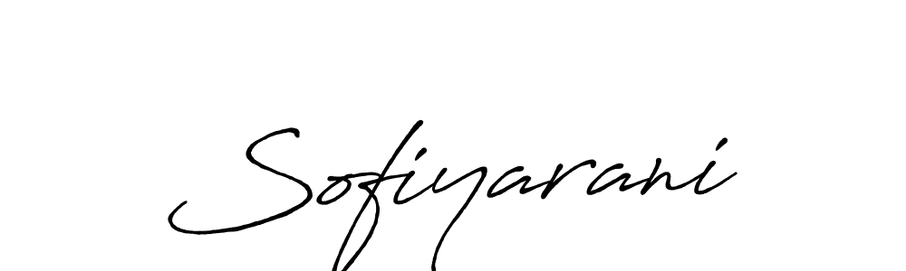 How to make Sofiyarani name signature. Use Antro_Vectra_Bolder style for creating short signs online. This is the latest handwritten sign. Sofiyarani signature style 7 images and pictures png
